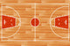 Wooden Parquet Floor Basketball Wall Decal