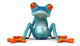 Blue frog Wall Decal