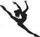Ballerina Silhouette - Grand Jete Wall Decal