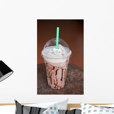 Chocolate Smoothie Wall Decal shown on a wall