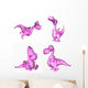 Pink Dragon Pack 2of3 Wall Decal