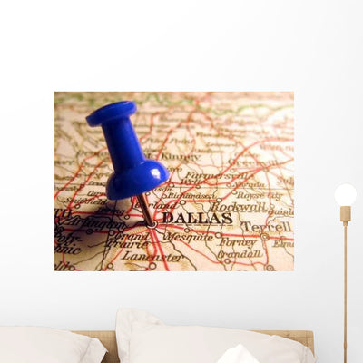 Dallas Wall Decal shown on a wall
