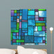 Multicolored Stained Blue Glass Wall Decal