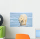 Polar Bear Walking Blue Wall Decal