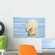 Polar Bear Walking Blue Wall Decal