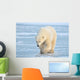 Polar Bear Walking Blue Wall Decal