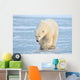 Polar Bear Walking Blue Wall Decal