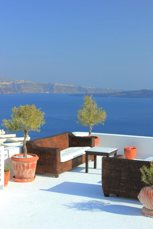 Santorini Village Terasse Sea Wall Decal