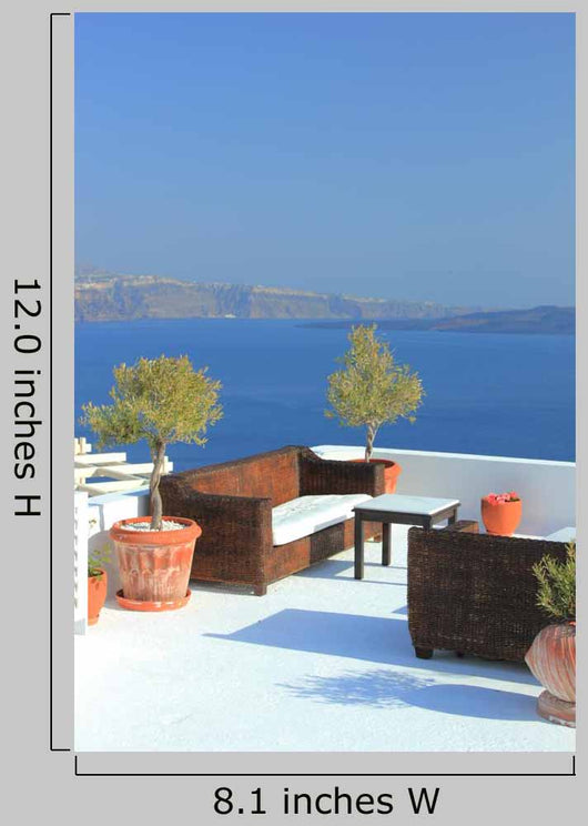 Santorini Village Terasse Sea Wall Decal