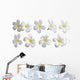Lot Fleurs Frangipanier Wall Decal
