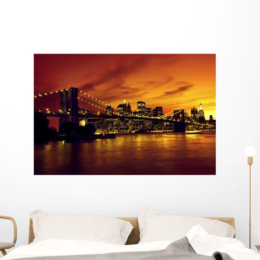 Brooklyn Bridge and Manhattan Wall Decal