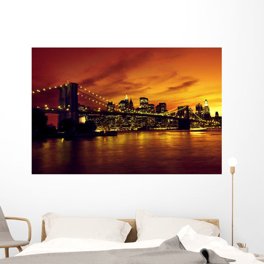 Brooklyn Bridge and Manhattan Wall Decal