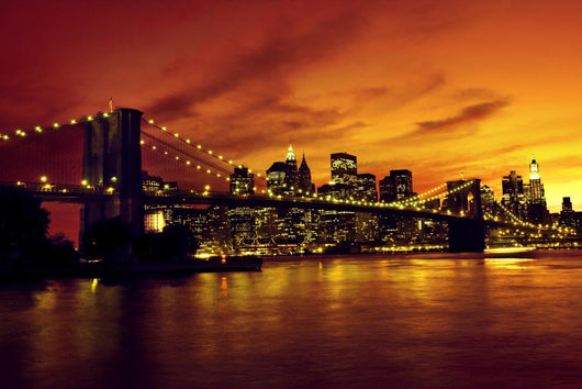 Brooklyn Bridge and Manhattan Wall Decal