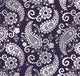 Traditional Purple Paisley Floral Pattern Wall Decal