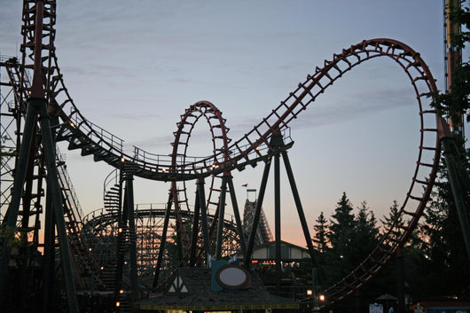 Roller Coaster Sunset Wall Decal