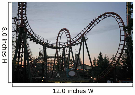 Roller Coaster Sunset Wall Decal