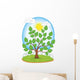 Cartoon Tree and Sky Wall Decal