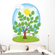 Cartoon Tree and Sky Wall Decal