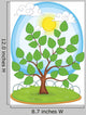 Cartoon Tree and Sky Wall Decal