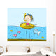 Swimming Girl Wall Decal