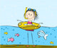 Swimming Girl Wall Decal