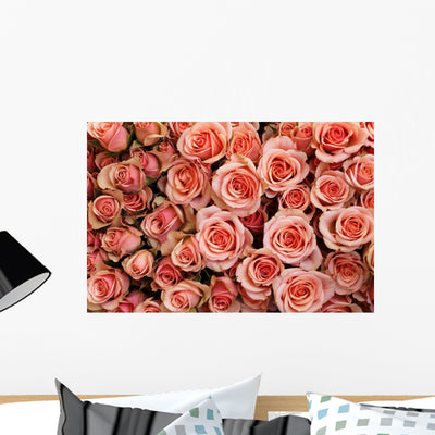 Rose Wall Decal shown on a wall