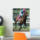 Race Horse Jockey Whipping Wall Decal