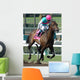 Race Horse Jockey Whipping Wall Decal