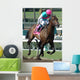 Race Horse Jockey Whipping Wall Decal