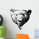Head Bear Engraving Style Wall Decal