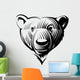 Head Bear Engraving Style Wall Decal