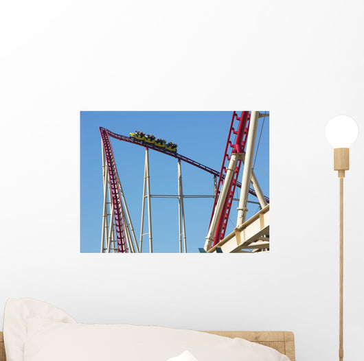 Roller Coaster Going up Wall Decal
