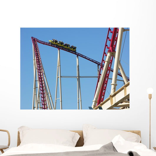 Roller Coaster Going up Wall Decal