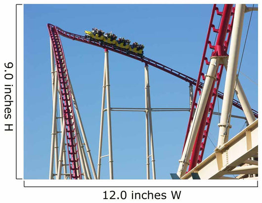 Roller Coaster Going up Wall Decal