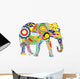 Silhouette Elephant with Indian Wall Decal