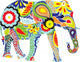 Silhouette Elephant with Indian Wall Decal