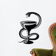 Medical Symbol Snake Cup Wall Decal