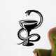 Medical Symbol Snake Cup Wall Decal