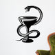 Medical Symbol Snake Cup Wall Decal