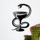 Medical Symbol Snake Cup Wall Decal