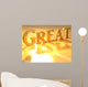 3D Great Gold Text Wall Decal