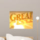 3D Great Gold Text Wall Decal
