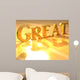 3D Great Gold Text Wall Decal