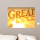 3D Great Gold Text Wall Decal