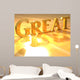 3D Great Gold Text Wall Decal