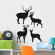 Deer Family Silhouettes Wall Stickers Wall Decal