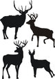 Deer Family Silhouettes Wall Stickers Wall Decal