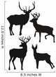 Deer Family Silhouettes Wall Stickers Wall Decal