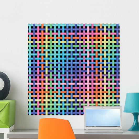 Crossed-pattern Wall Decal