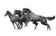 Three Black Horses White Wall Decal